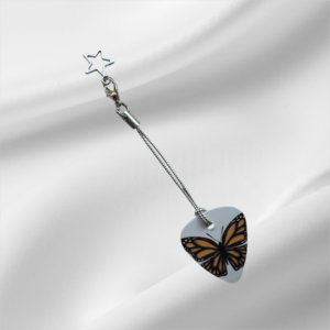 Orange Butterfly V2 Silver Star Clasp Opener works with Pandora / Chamilia Charm Bracelets