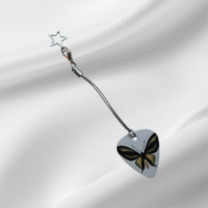 Yellow Butterfly V2 Silver Star Clasp Opener works with Pandora / Chamilia Charm Bracelets