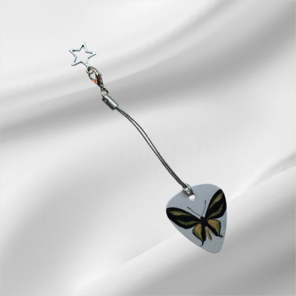 Yellow Butterfly V2 Silver Star Clasp Opener works with Pandora / Chamilia Charm Bracelets