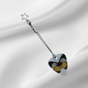 Yellow Butterfly Silver Star Clasp Opener works with Pandora / Chamilia Charm Bracelets